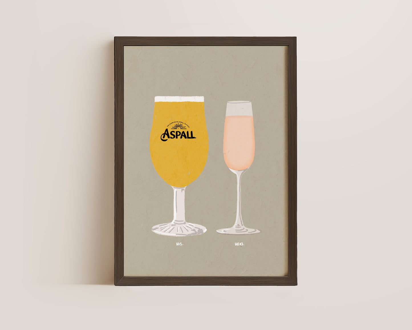 Aspall & Pink Prosecco Glass Print