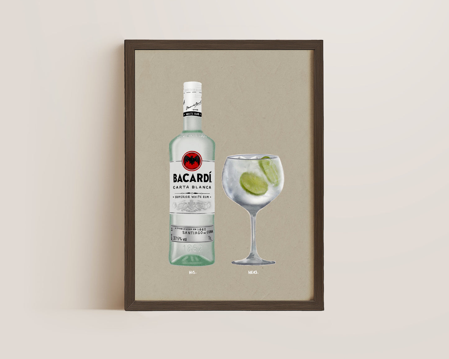 Bacardi Rum & G&T Print