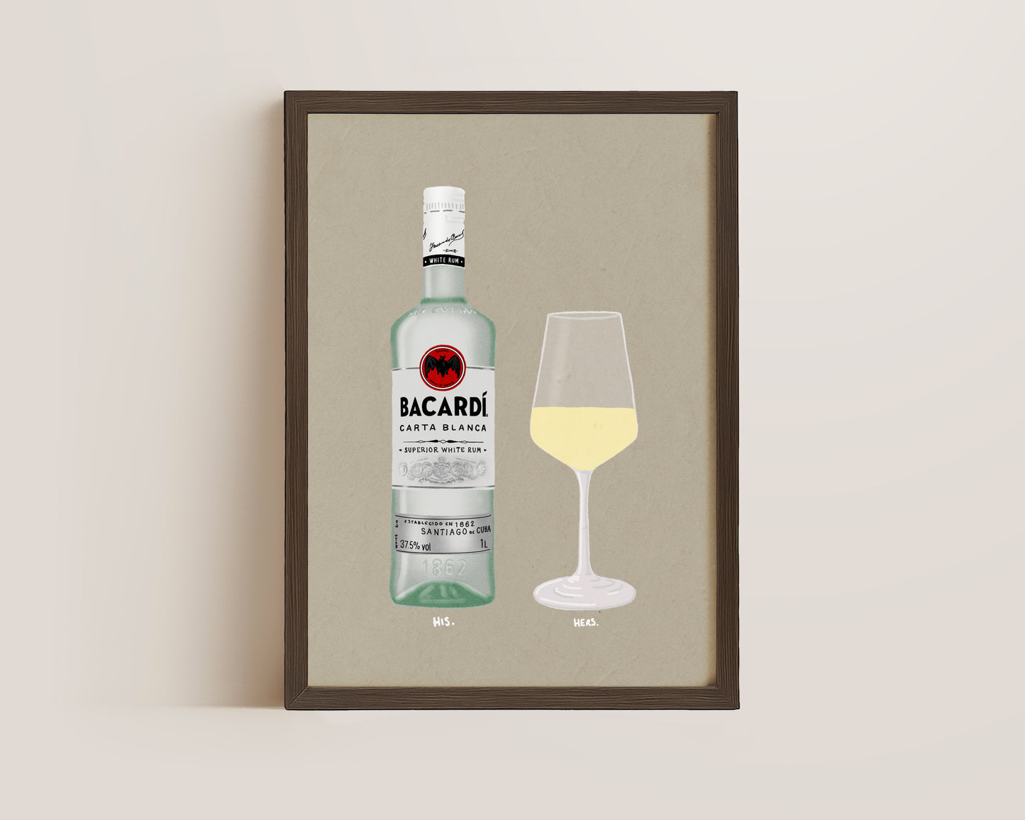 Bacardi Rum & White Wine Print