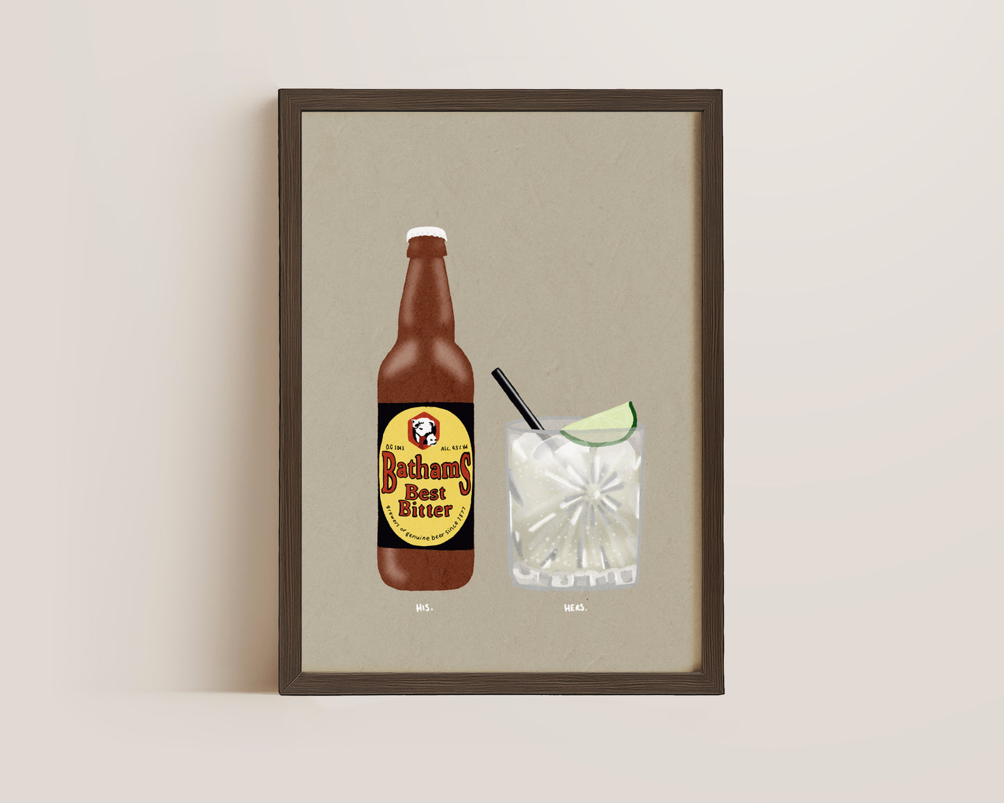 Bathams Bitter & Vodka Lime Soda Print
