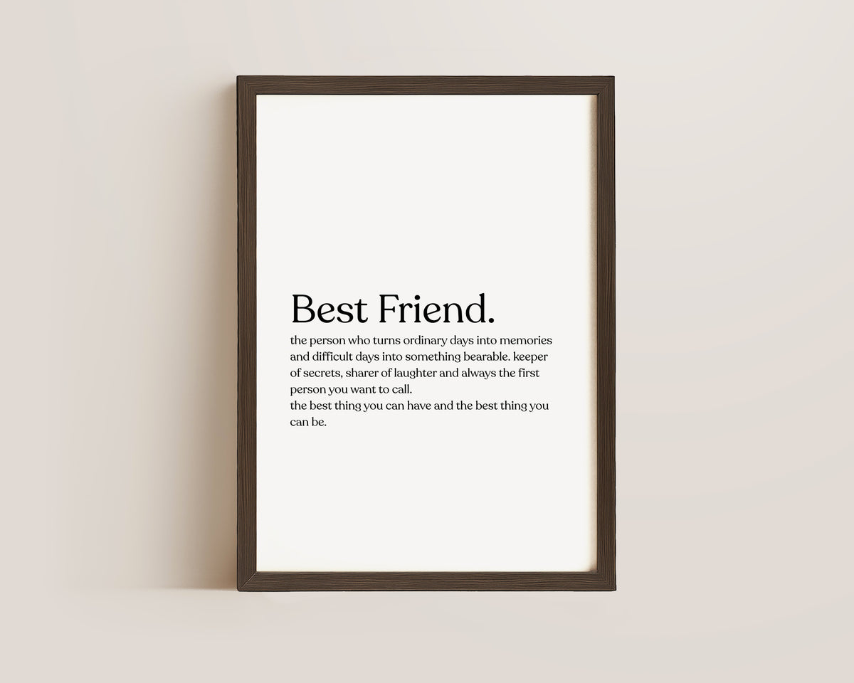 Best Friend Definition Print
