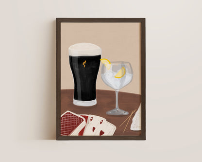Black Stout & G&T Date Night Print