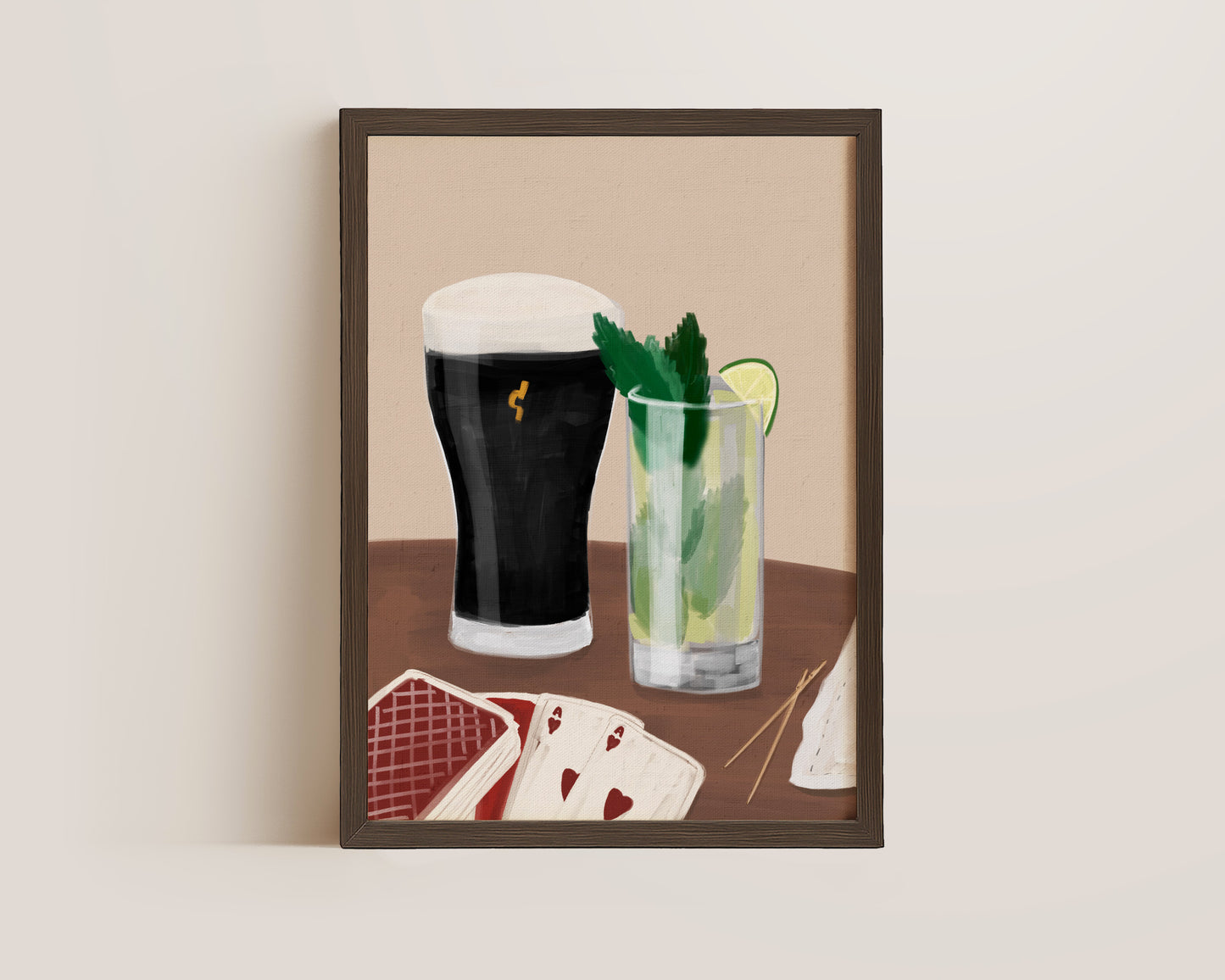 Black Stout & Mojito Date Night Print