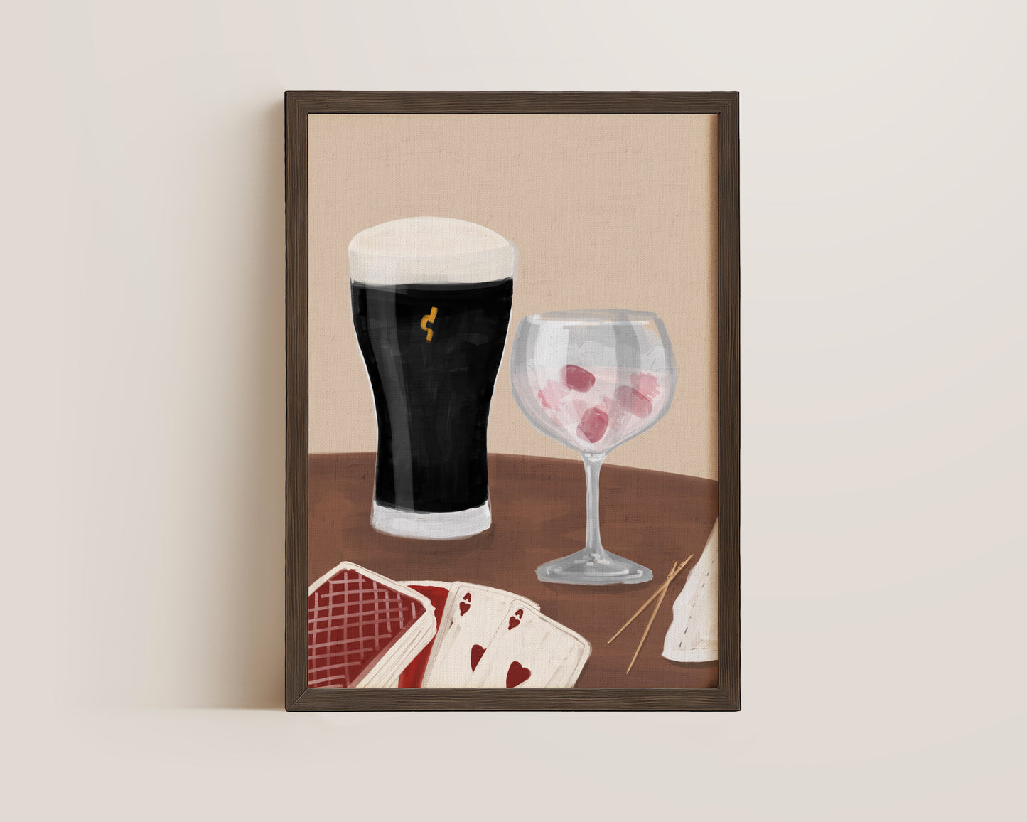 Black Stout & Pink Gin Date Night Print