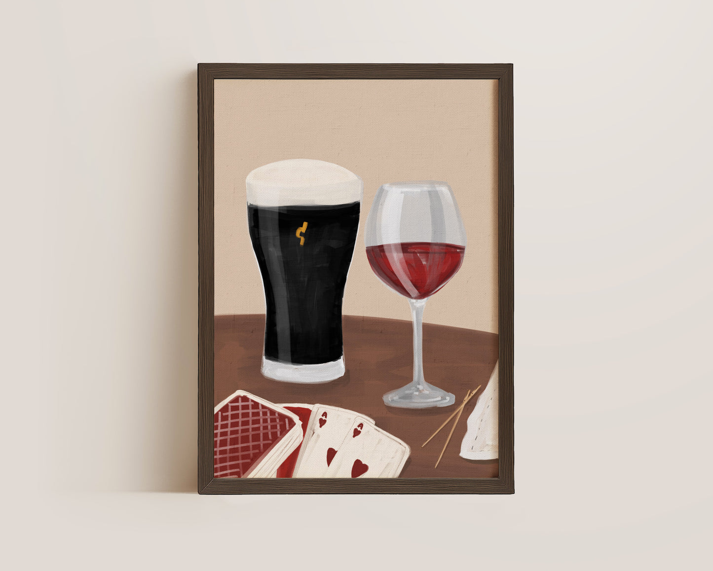 Black Stout & Red Wine Date Night Print