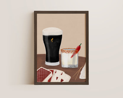 Black Stout & Spicy Margarita Date Night Print