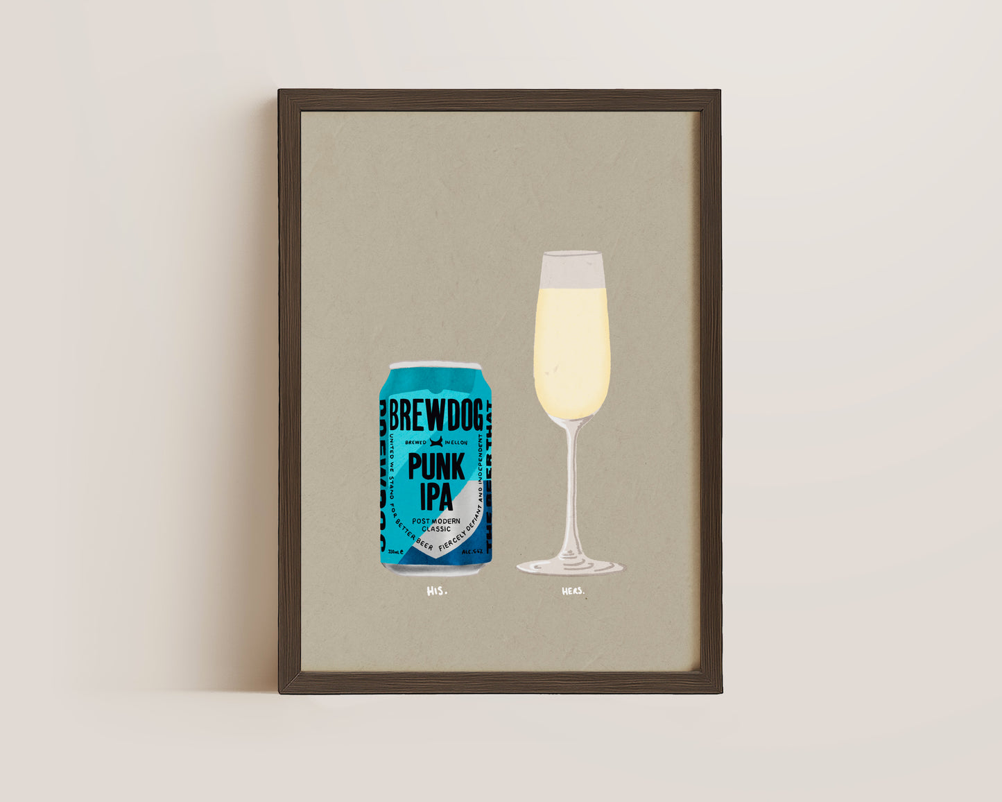 BrewDog & Prosecco Glass Print