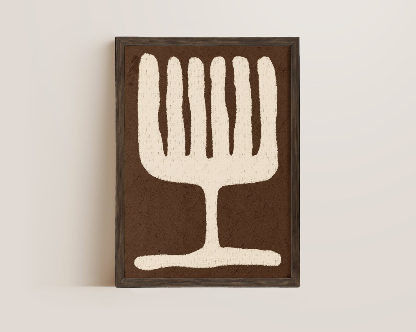 Abstract Brown Cup Oil Pastel