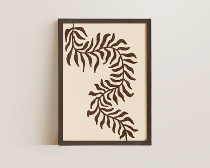 Brown Vines Oil Pastel