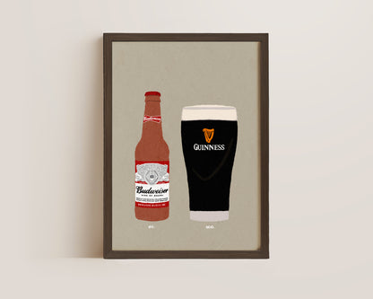 Budweiser & Guinness Print