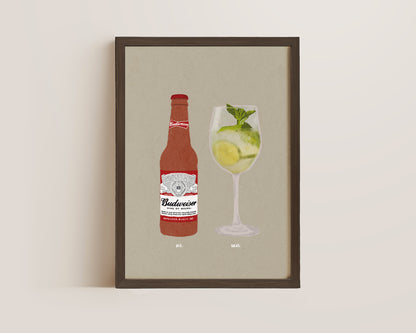 Budweiser & Hugo Spritz Print