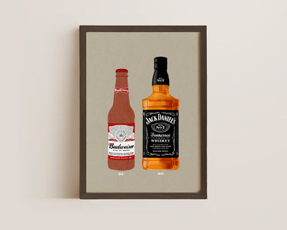 Budweiser & Jack Daniel's Print