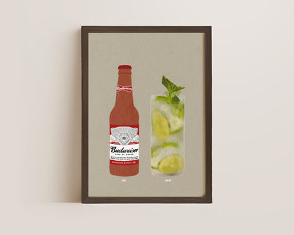 Budweiser & Mojito Print