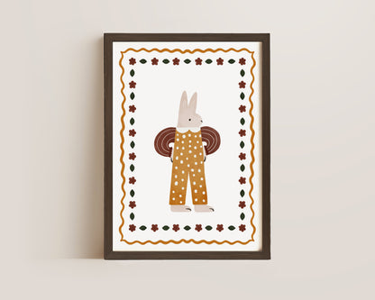 Polka Dot Bunny Print