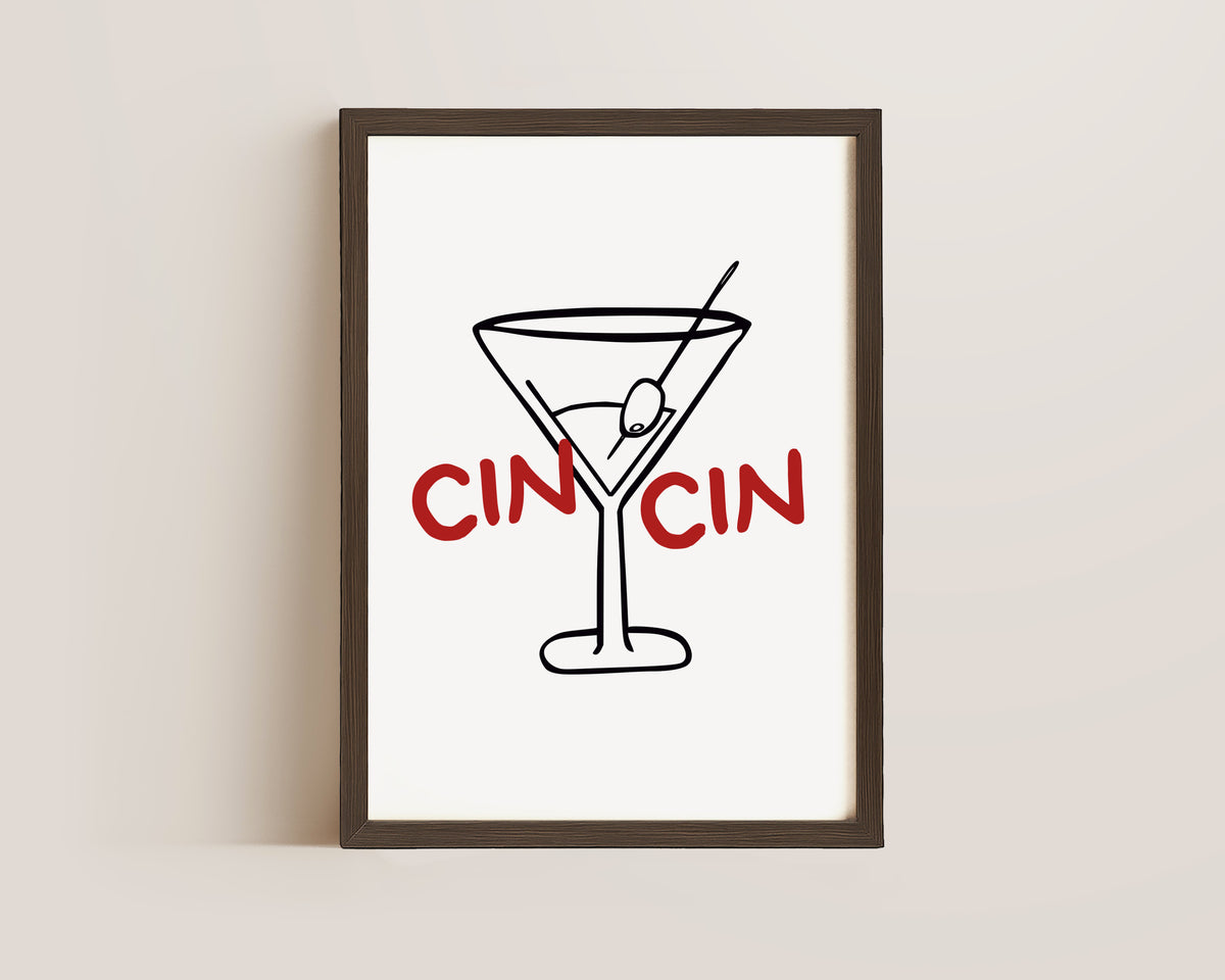 Cin Cin Martini Print