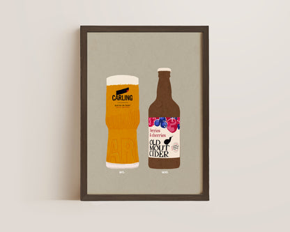 Carling & Old Mout Berries & Cherries Print