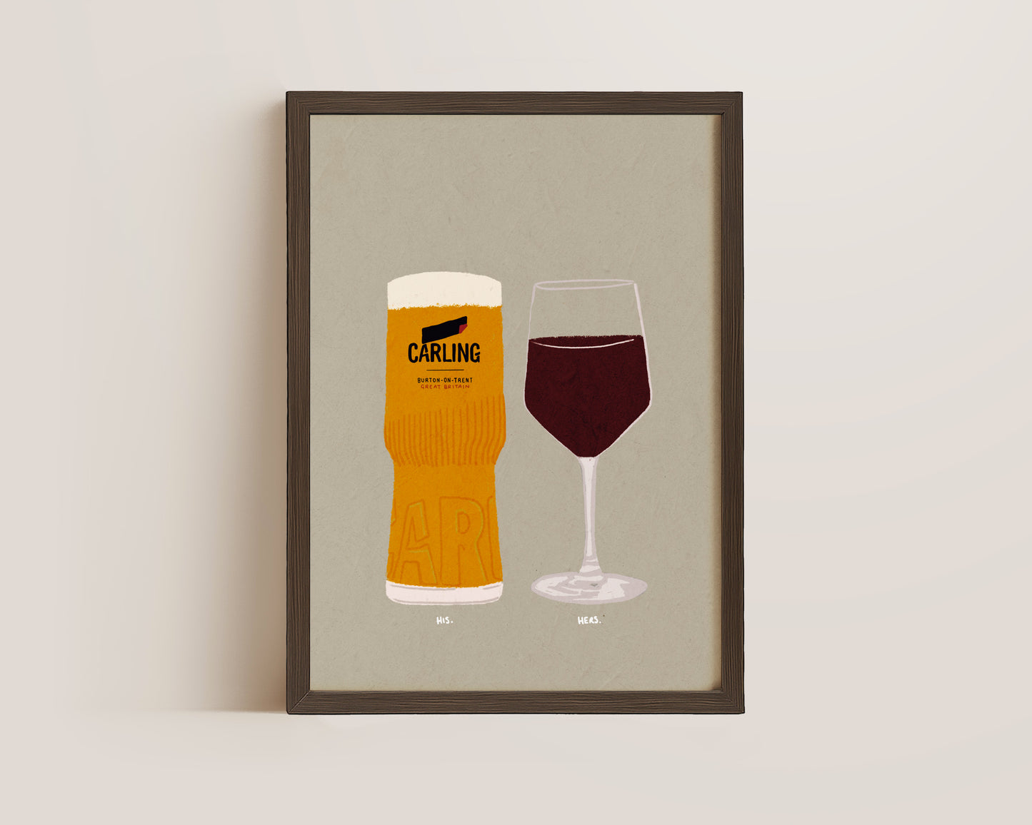Carling & Red Wine Print