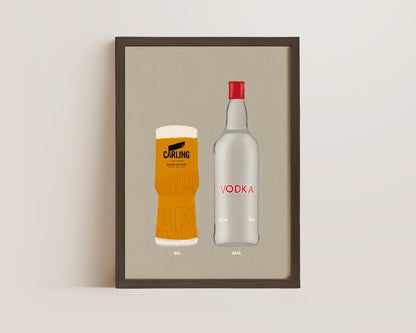Carling & Vodka Print