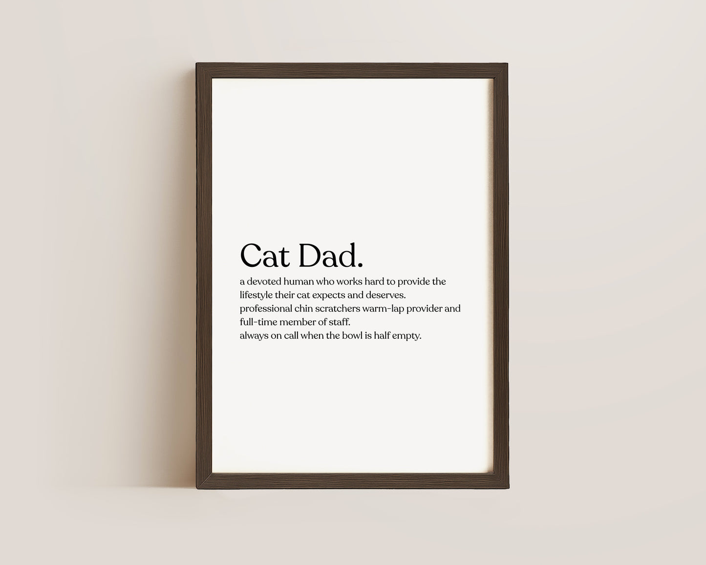 Cat Dad Definition Print