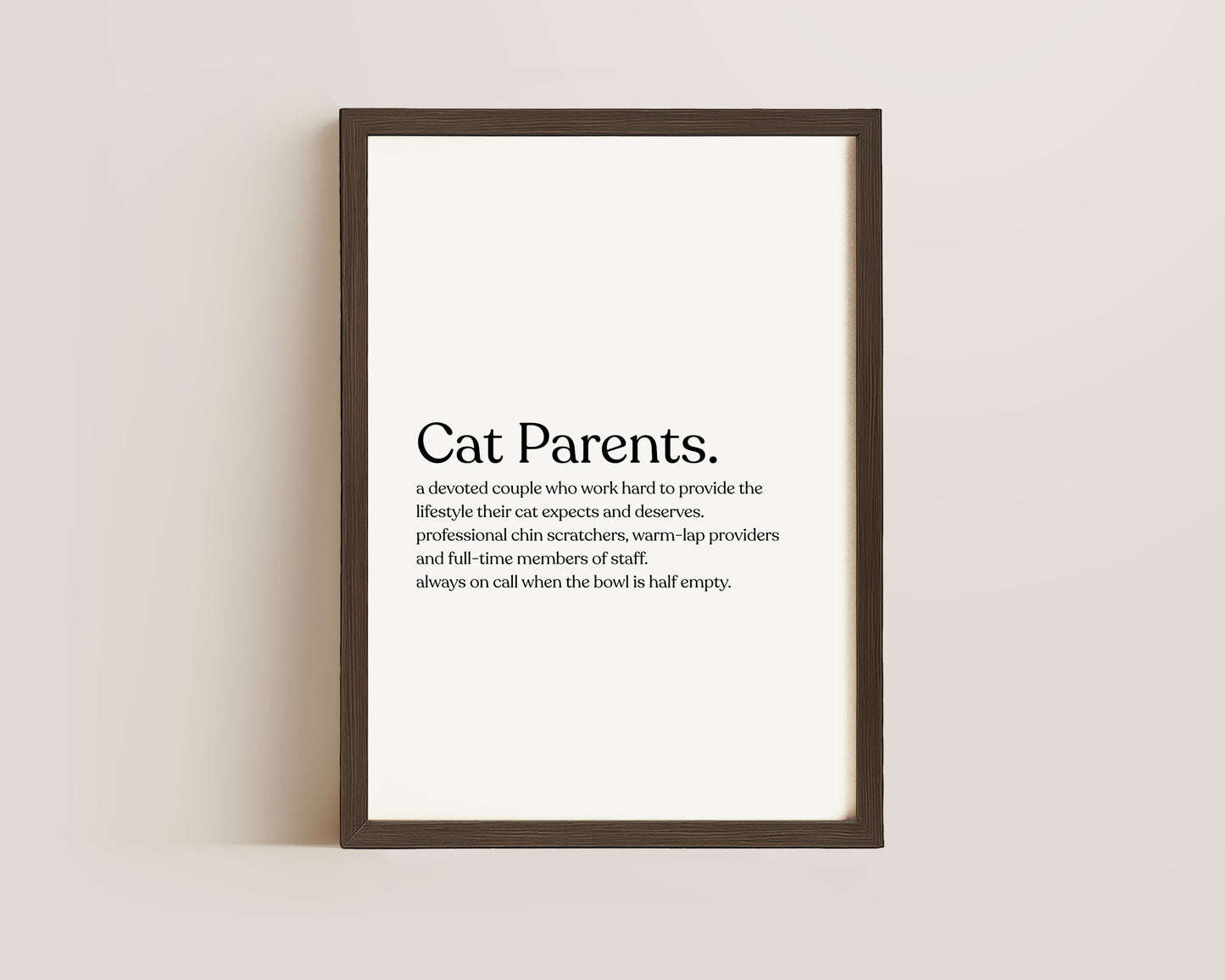 Cat Parents Definition Print