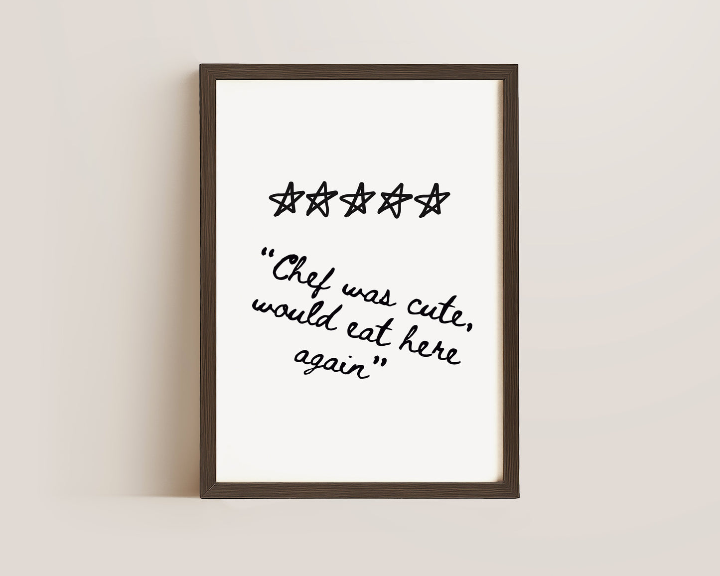 Chef Was Cute Wall Art Print