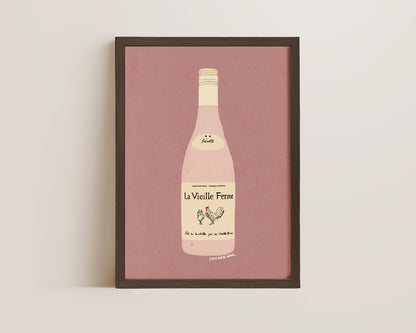 Chicken Wine Print
