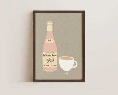 Chicken Wine & Cup of Tea Print