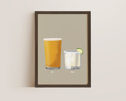 Cider & Margarita Couples Drink Print