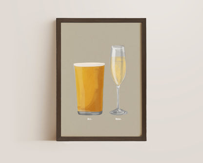 Cider & Prosecco Couples Drink Print