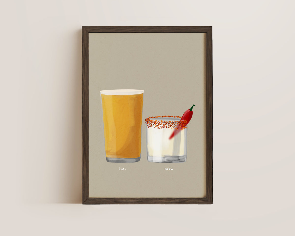 Cider & Spicy Margarita Couples Drink Print
