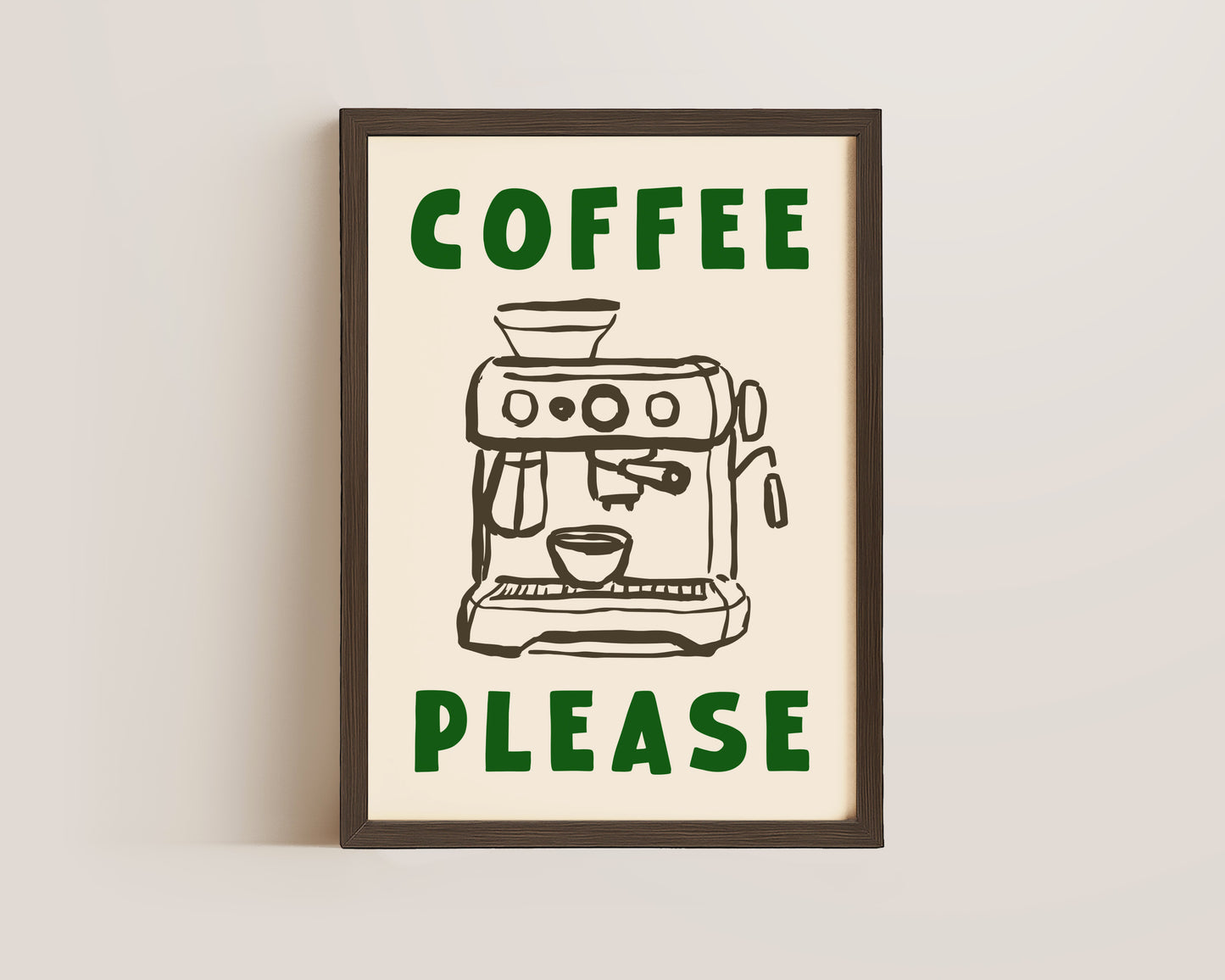 Coffee Please Print In Green