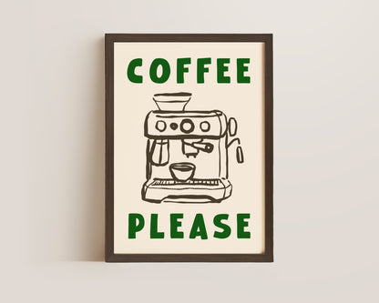 Coffee Please Print In Green