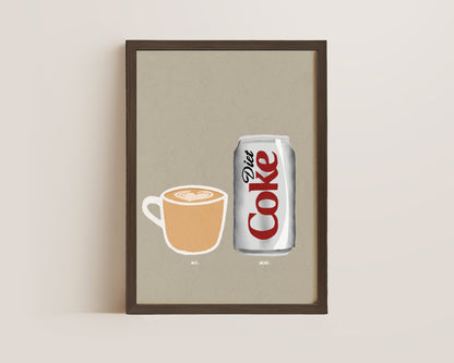 Coffee & Diet Coke Print