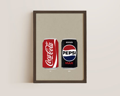 Coke & Pepsi Max Print