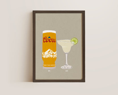 Coors & Margarita Print