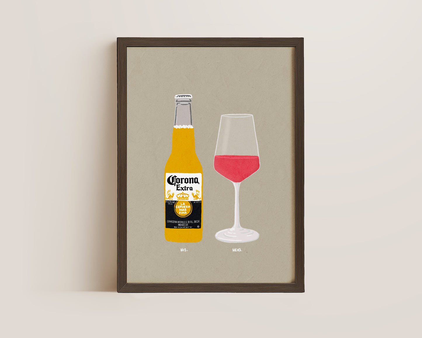 Corona & Rose Print