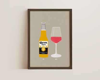 Corona & Rose Print