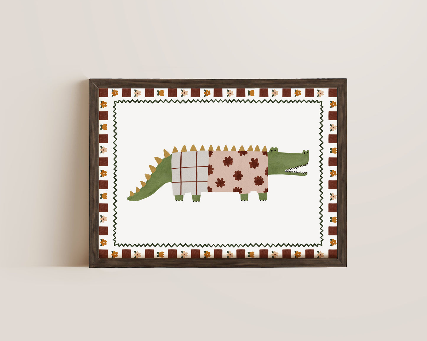 Boho Crocodile Print