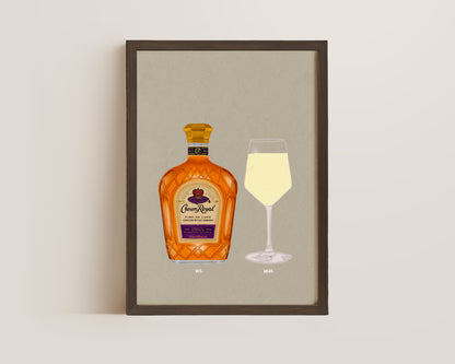 Crown Royal & White Wine Print