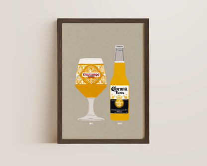 Cruzcampo & Corona Print