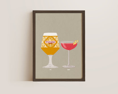 Cruzcampo & Cosmopolitan Print