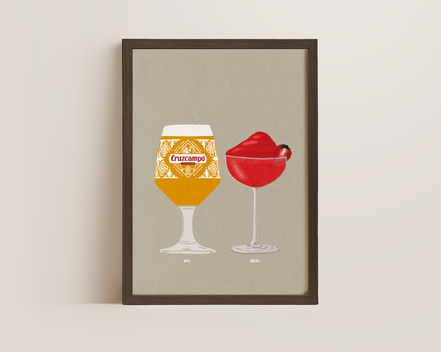 Cruzcampo & Frozen Strawberry Daiquiri Print