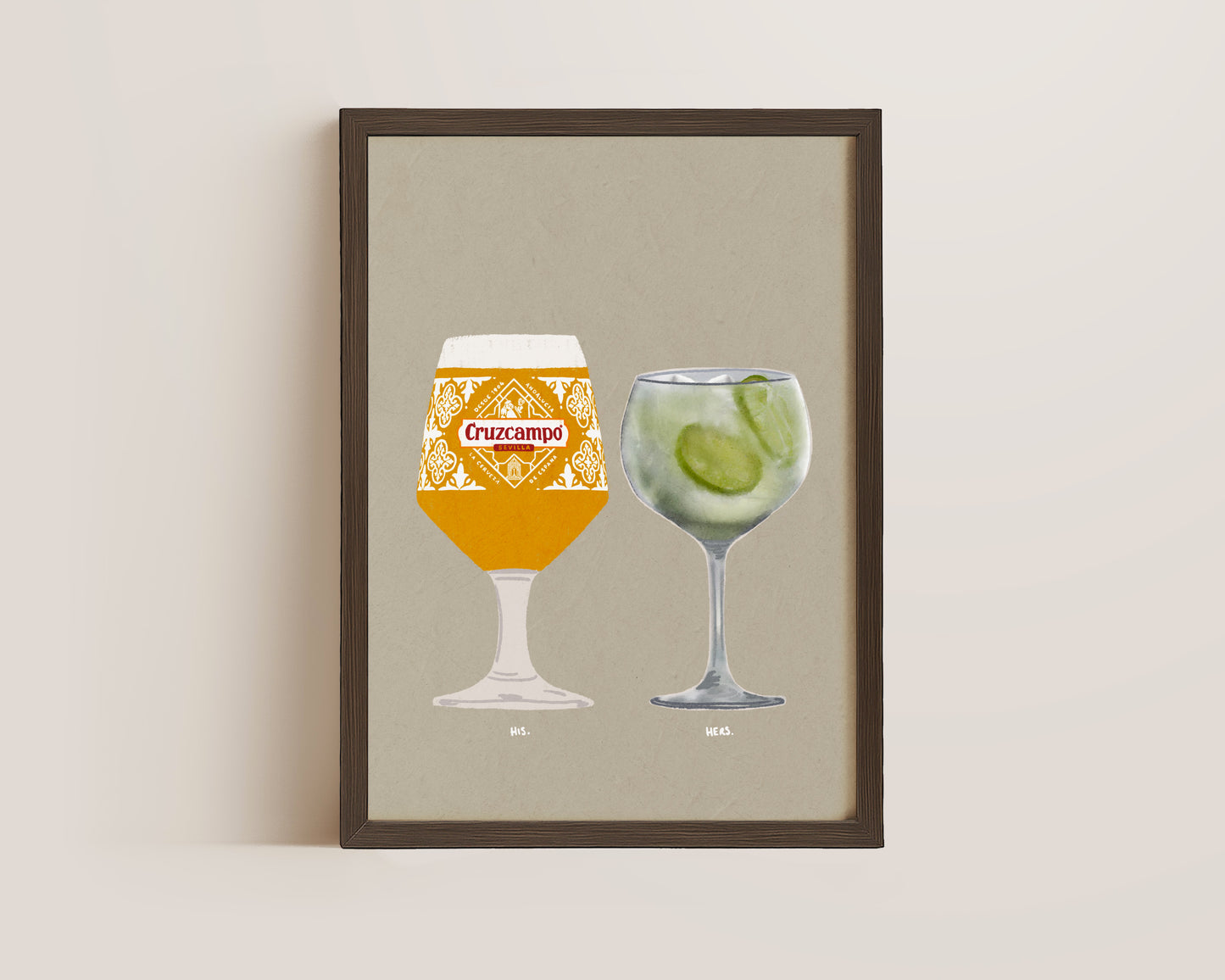 Cruzcampo & Gin Lemonade Lime Print