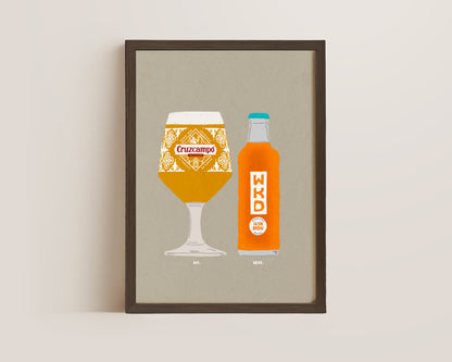 Cruzcampo & Irn Bru WKD Print