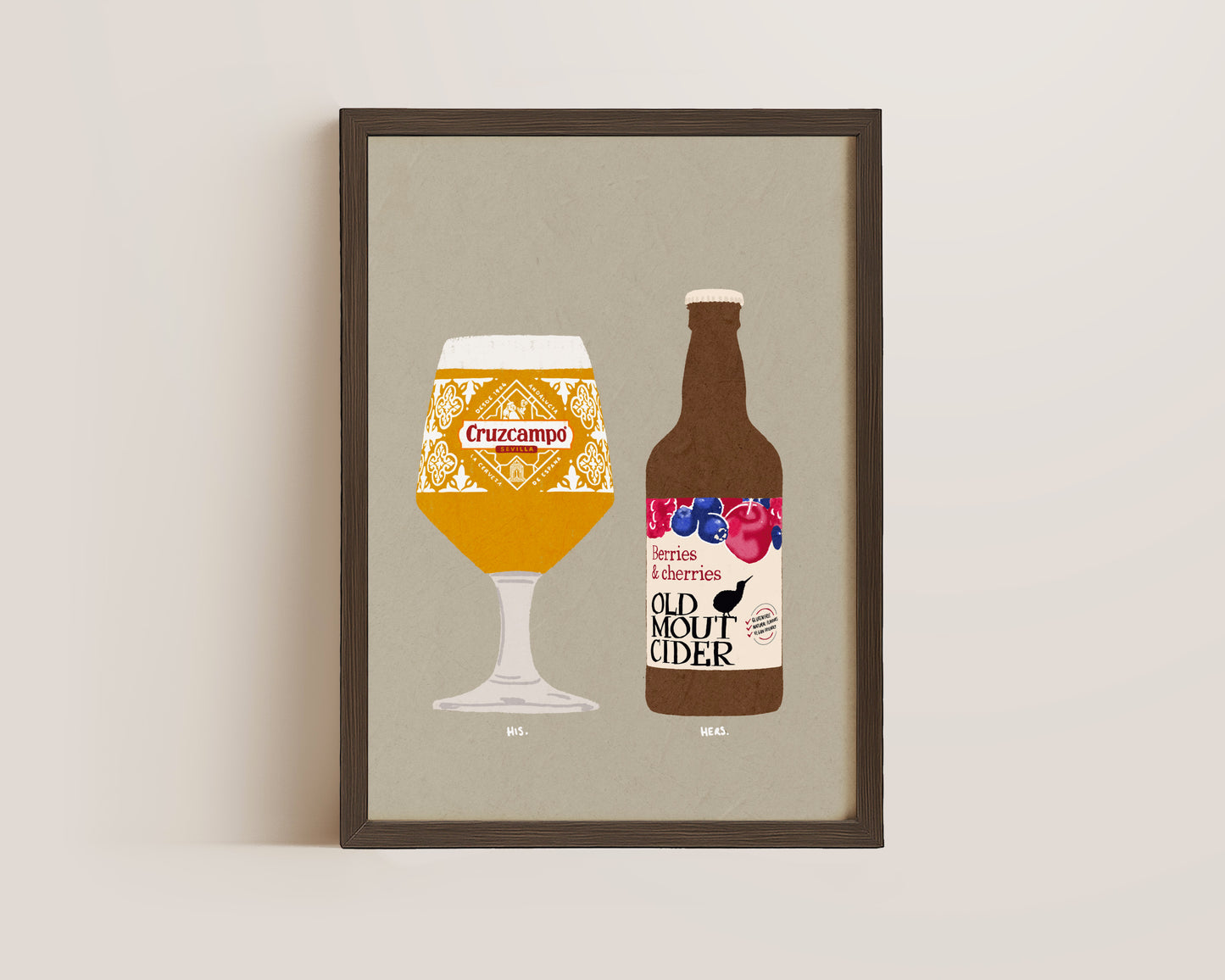 Cruzcampo & Old Mout Berries Cherries Print