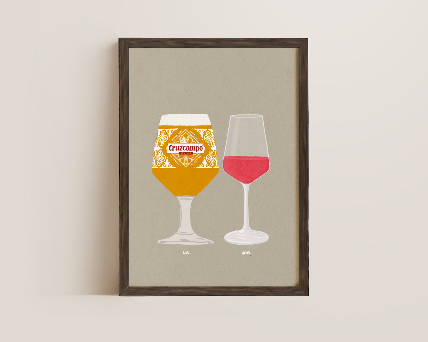 Cruzcampo & Rose Print