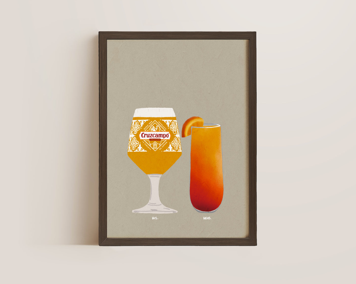 Cruzcampo & Tequila Sunrise Print