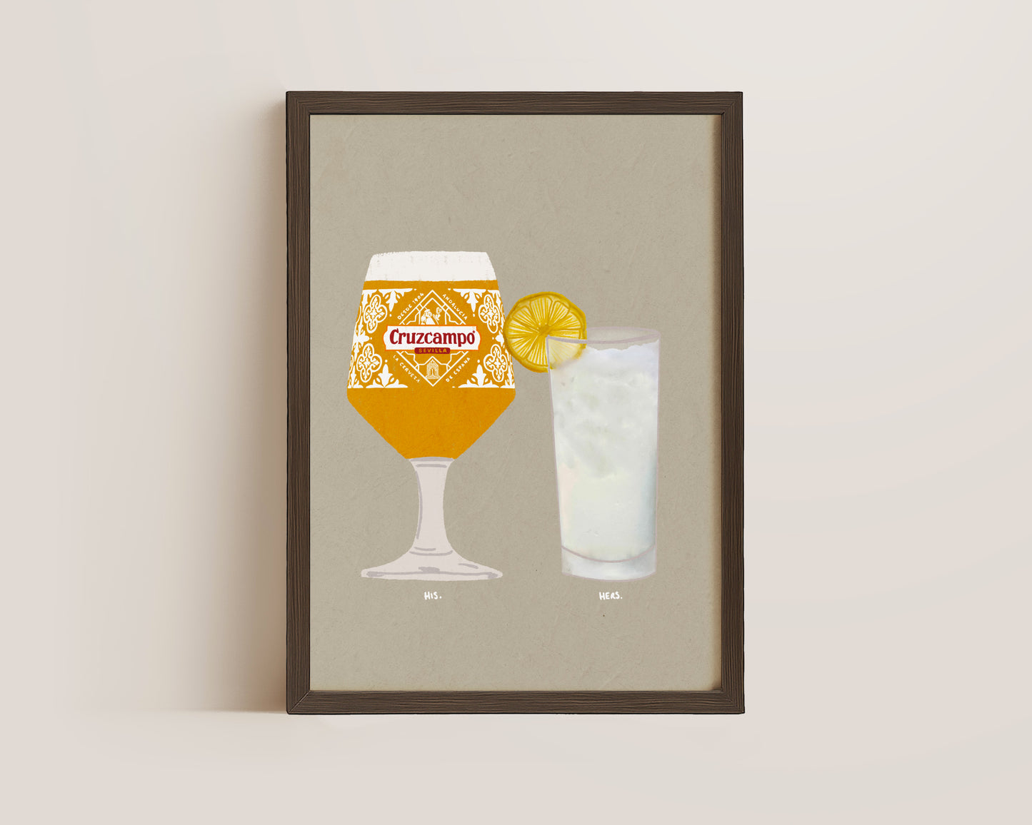 Cruzcampo & Vodka Lemonade Print
