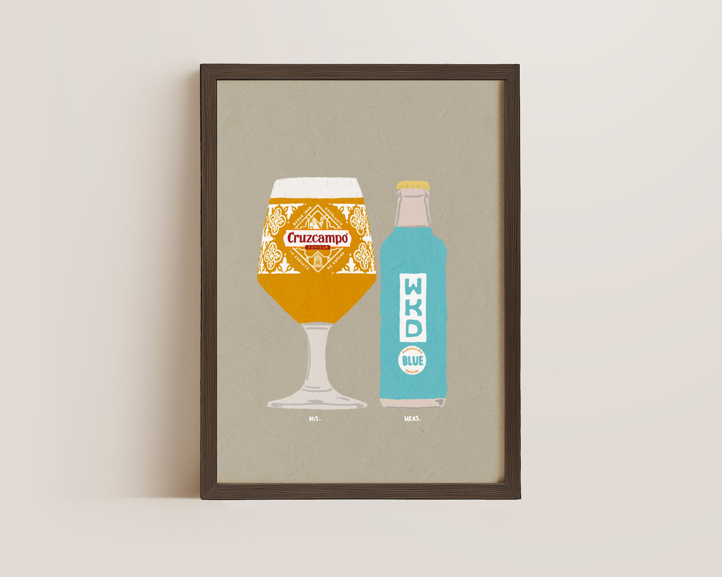 Cruzcampo & Blue WKD Print