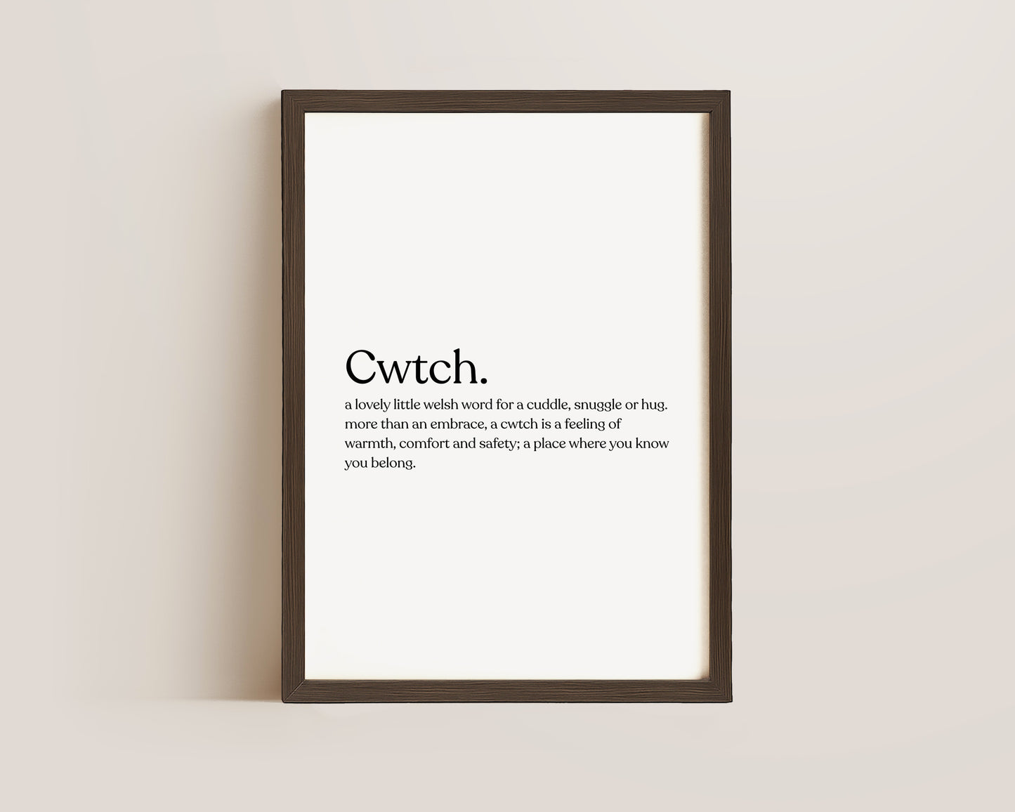 Cwtch Definition Print